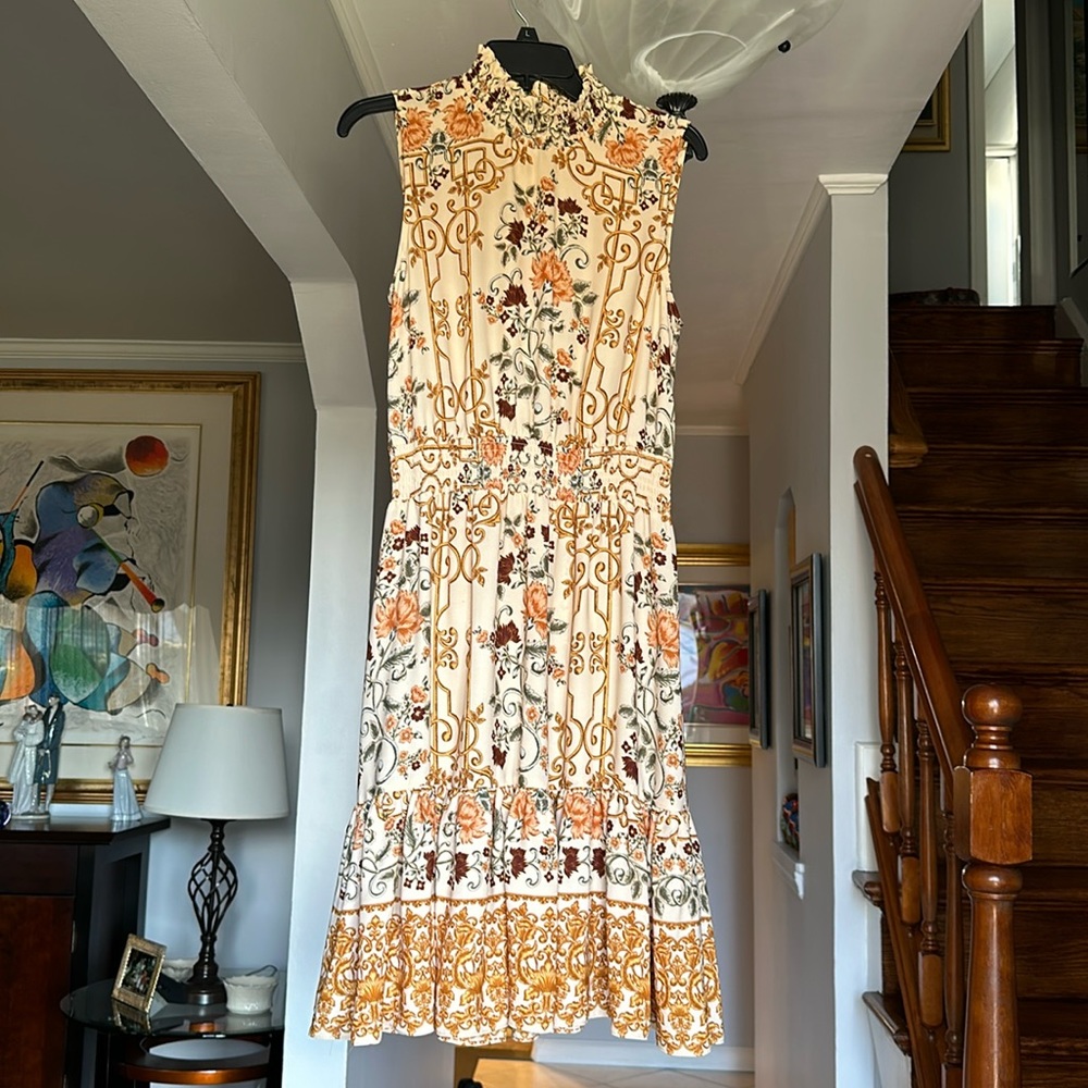 🎤🎉 Nanette Lepore Sleeveless Floral Dress Sz 10